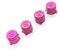YANHAO [Pièces détachées pour Jeux vidéo] 10 Ensembles for Sony Playstation 3 4 Kit de Mod de Boutons de Balle en métal en Aluminium for contrôleur PS3 PS4 (Color : Rose redR)