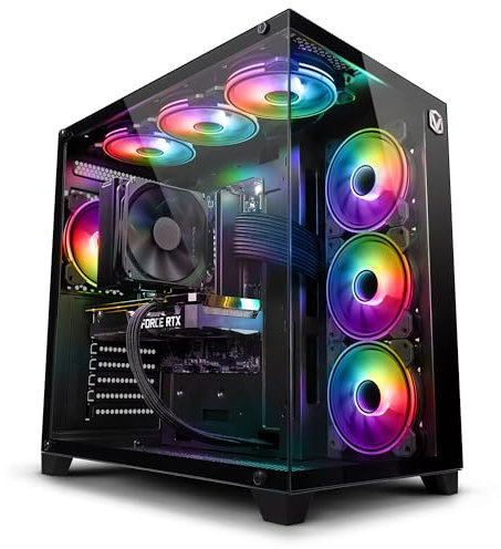 VIBOX VII-104 PC Gamer - Intel i7 13700F Processeur 5.2GHz - Nvidia RTX 4060 Ti 8Go - 16Go RAM - 1To NVMe M.2 SSD - 700W PSU - Windows 11 - WiFi Blanc