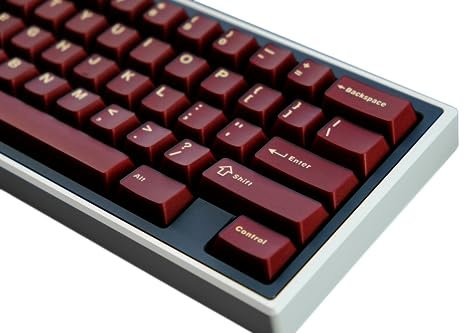 1 one enjoy Set di copritasti personalizzati in ABS da 114 tasti, copritasti a doppio scatto, adatti per tastiera da gioco meccanica Cherry MX, senza area PAD