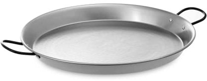 Vaello - Paellera Valenciana Pulida, Tradicional Acero pulido con Gran Diametro, Ideal para Cocineros que Adoran la Cocina Española 65cm