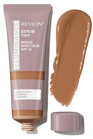 Revlon Illuminance Tinted Serum, Fondotinta in Siero Triplo Acido Ialuronico, Uniforma il Tono della Pelle, Illumina e Idrata per tutto il giorno, SPF 15, 505 Rich Sand, 28 ml