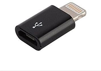 Adaptateur Generic Noir, Micro USB vers Lightning, 19 cm, 2 ports, 1 unité, Compatible avec Téléphones cellulaires, Tablettes
