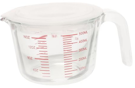 Cabilock Verre Doseur en Verre avec Poignée Pratique Capacité Tasse Graduée pour La Pâtisserie Et