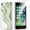 Yoedge Coque pour iPhone 8/7/SE 2022/SE 2020 4,7'' avec 2 Pièces Protection Écran en Verre Trempé, Transparente Silicone Souple Aesthetic Motif Design Etui, Housse Antichoc Bumper pour iPhone 8,Art