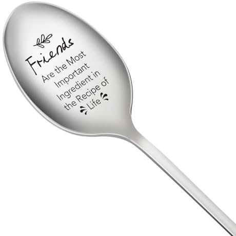 Friend Coffee Spoon,Bestie Friendship Gift for Women Girl Spoons Engraved Coffee Tea Spoons BFF Dessert Spoons Christmas Birthday Gifts for Friends A4YYS (Friend)
