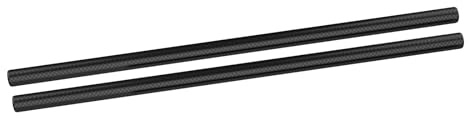 Nitze 15mm Carbon Fiber Rods, Stange 40 cm Länge, 15mm Kamera Kohlefaser Stange mit M11 Innengewinde für 15 mm Schulterstützsystem, Matte Box, Kamera DSLR Schulter Rig (2 Stück) - RCF15-400