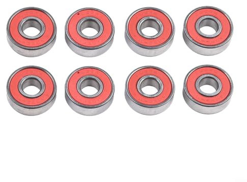 Premium ABEC11 Skateboard-Kugellager, 8 Stück, Hochgeschwindigkeits-Rollenlager (rot)