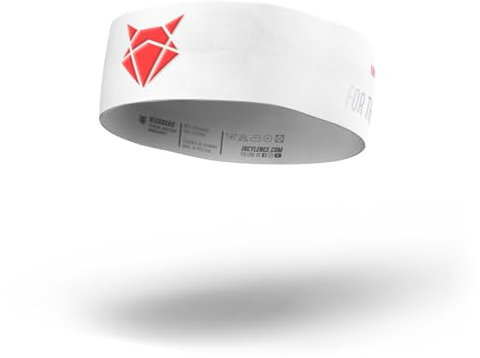 INCYLENCE Headband schmales Sport Stirnband für Damen und Herren aus hochwertigen italienischen Fasern, antibakteriell geruchsneutral, Frühling Sommer Herbst Winter (White Inferno)