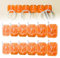 GmwyCzV 12 Stück Klebehaken, 2 Set Multifunktionale Transparente 6 Haken, Schneidbar Klebe Hakenleiste, Wandhaken Selbstklebend, Hochwertige Kein Bohren, für Schlafzimmer/Bad/Küche/Decke (Orange)