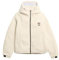 Superdry Damen Trekkerjacke aus Teddyfell mit Kapuze Wollweiß 38