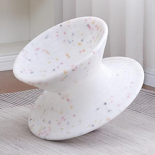 360 Swivel Gyro Chair for Kids, Outdoor Indoor Sensory Spin Chair Tumbler, Sense Training Gyro Spun Chair, Non-slip Rotating Sports Equipment(White)