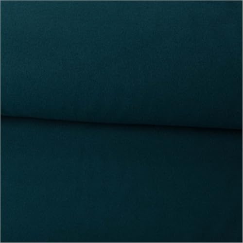 SCHÖNER LEBEN. Mantelstoff Softcoat Uni Petrol 1,50m Breite