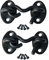 Mimhooy 2 Pack Hook and Eye Latch 2 Inch Black, 50mm Stainless Steel Cabin Hook Door Lock for Wooden Gates, Windows, Gate Doors, Shed, Garage Doors, Barn Doors