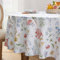 Softalker kleine Tischdecke rund 120 cm abwaschbare Frühling Blumen Tischdecken Outdoor Wasserabweisend Gartentisch Tischtuch weiß Tischwäsche Sommer Deko Balkon Party Hochzeiten Geburtstag Festliche