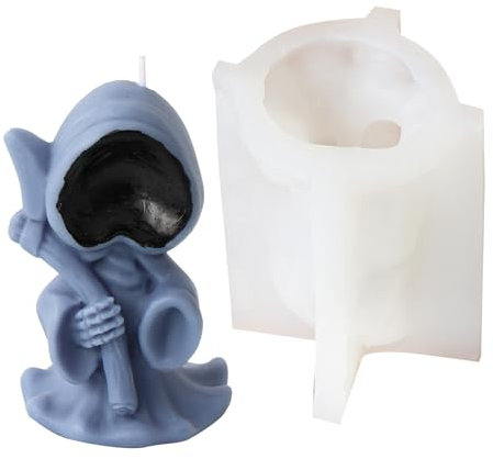 ZOOMIMI Silikonformen für Kerzen, zum Basteln, Todesform, Silikon-Textur, Ornament, Geschenk für Bastler