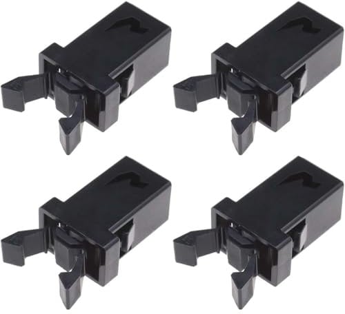 4 Pcs Bin Lid Clasps Set Durable Replacement Lid Catch Compatible with Brabantia Bins 3L-60L, Flexible Touch Top Latch Lock for Kitchen/Bathroom Waste Bins, Storage Boxes & Glasses Cases (Black)