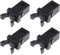 4 Pcs Bin Lid Clasps Set Durable Replacement Lid Catch Compatible with Brabantia Bins 3L-60L, Flexible Touch Top Latch Lock for Kitchen/Bathroom Waste Bins, Storage Boxes & Glasses Cases (Black)