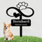LZXSXZ Personalisiert Grabstecker für Haustier - Design Grabkreuz für Tiere mit individueller Gravur - wetterfester Gedenkpfahl als Grabschmuck für Tiergrab