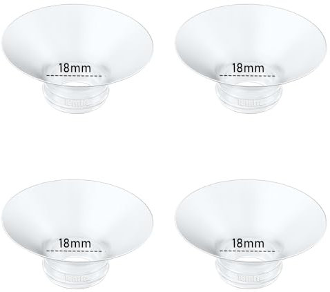 4pcs Flange Insert 18mm Compatible with Compatible with Momcozy M9/M6/M5/S12 Pro/V1 Pro/V7 Pro,for Spectra/Medela/MomMed/eufy/Lansinoh/Elvie Breast Pump,Replace for Momcozy Parts