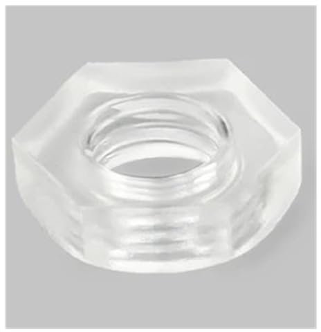 5~100 Stück schwarz/weiß/transparente Nylon-Kunststoff-Sechskantmuttern M2 M2,5 M3 M4 M5 M6 M8 M10 M12 M14 M16 M18 M20 Isolier-Sechskantmuttern for Bolzenschrauben(Transparent,M10-20pcs)