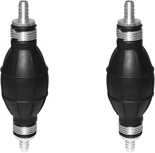 ePathChina 2 Pack 8 mm Fuel Primer Bulb Hand Pump, Manual Siphon Pump for Petrol & Diesel, Car, Boat & Marine Use