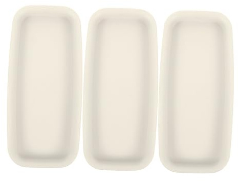 AKOOSY 3 Piezas Bandejas para Macetas de Plástico Resistentes al de Beige Base Jardinera para Interior y Exterior Contenedor Plantas Platos para Flores