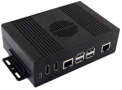 Aluminiumgehäuse für kleine Computer mit PCIe-Erweiterung, Gigabit-Netzwerk, Doppel-Video-Adapter, fortschrittliche Kühlung, PCIe auf Gigabit-Ethernet-Adaptergehäuse