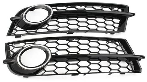 Kühlergrill Honeycomb Mesh HEX Nebelscheinwerfergitter Für TT 8J 2006-2014 Auto Frontstoßstange Lichtgitterabdeckung Außen 8J0807682 8J0807681 Front Kühlergrille(Chrom-Silber)