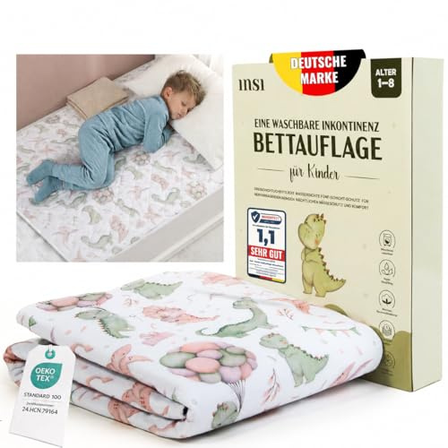 Atmungsaktive Inkontinenzauflage – Oeko-TEX Bettauflage Wasserdicht & Wiederverwendbar für 70x140 & 90x200 Kinderbetten mit maximalem Schlafkomfort (Grün)