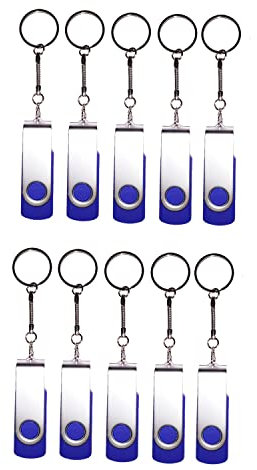 Lot de 50 clés USB 2.0 flash drive pliables 2 Go bleu