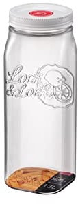 Lock & Lock 1.3 Litre Door Pocket Canister, 8.5 x 8.5 x 23 cm