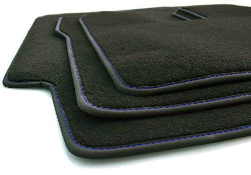 kh Teile LKW Fußmatte TGX (Blaue Ziernaht) Original Qualität Autoteppich 3-teilig