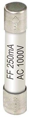 Feinsicherung ~ 250 mA / 1000 V ~ 6,3 x 32 mm ~ super flink (FF)
