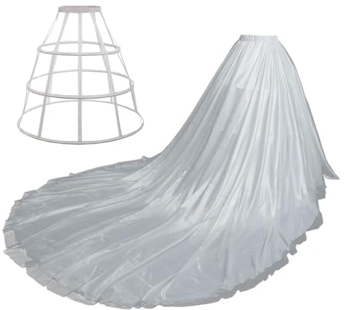 GRACEART Damen Lange Retro Maxi Tüll Rock Brautkleider Unterrock Überrock