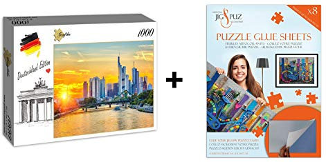 Grafika Puzzle 1000 pièces - Deutschland Edition - Frankfurt am Main, Bankenviertel + Colle