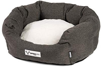 JAMAXX Hunde-Körbchen Bequem Weich, Wendekissen Waschbar Hundekorb Hundebett mit Komfort-Polsterung PDB2089 (S) 50x40, grau