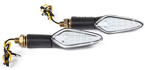 Design Indicatori Unico Frecce Universali Direzione Omologati Moto 12V Nero