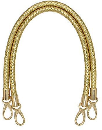 besbomig 2 Stück Taschengriff Ersatzriemen PU Taschenriemen für Geldbörse Tote Handtasche Umhängetaschen 60cm Schultergurt Zubehör,Gold