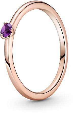Pandora Anello da donna viola solitario 189259C06, cristallo, cristallo