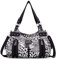 Angel Kiss Große Geldbörsen und Handtaschen für Damen, gewaschenes Kunstleder, Umhängetasche, Hobo-Umhängetasche, Handtasche, Leopard, schwarz, X-Large