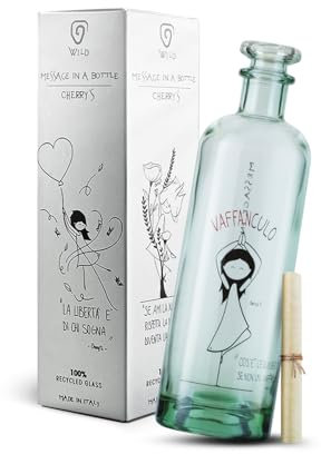 Wild - Message in a Bottle Botella de cristal reciclado | Línea Cherry'S – Vaffanyoga