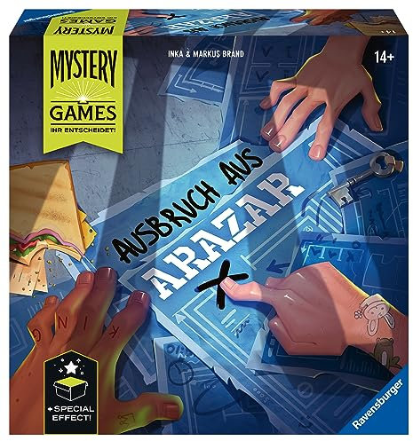 Ravensburger Familienspiel 27365 - Mystery Games: Der Ausbruch aus Arazar - Storytelling- und Erlebnisspiel für 2-4 Spieler ab 14 Jahren