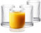 INSETLAN Lot de 4 petites tasses en verre transparent de style origami pour bar, café, jus, ondule, 270 ml (taille S)