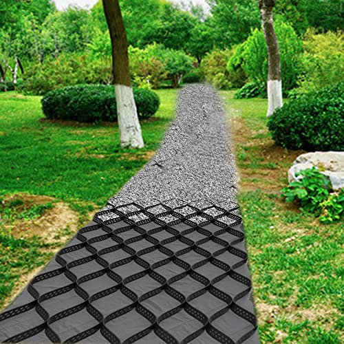 Kiesgitter Kiesmatten Kieswaben Hochleistungs-Geogitter, 5 cm dick, Bodenstabilisator, Geo-Gitter für Parkplätze, Terrassen, Schuppen, Hänge, Polyethylen-Waben-Kies-Bodengitter, benutzerdefinierte Grö