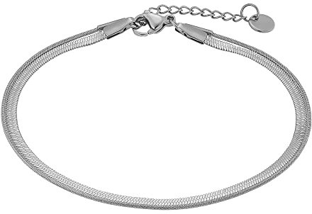 Heideman Armband Quinn Damen - Aus hochwertigem Edelstahl silber farbend poliert 2in1 Basic Armkette Sleek für Frauen doppelreihig perfekt zum layern verstellbar