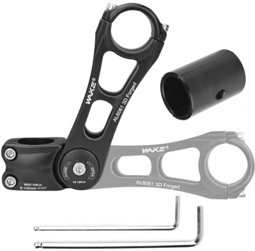 BESNIN Einstellbarer Fahrradstiel 0-90 Grad 1in(25.4mm)/1.25in(31.8mm) für Lenker 110mm 145mm Vorbau, Einstellbarer MTB Vorbau Mountainbike Vorbau für Fahrrad, Rennrad, MTB, BMX, Radfahren (145mm) …