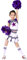 LOLANTA Mädchen Karneval Kostüm, Cheerleader kleid mit Pompoms und Socken, Mittelschule Cheerleading Uniform, Violett, 11-12 Jahre, 160