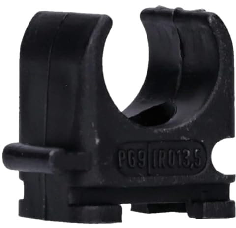 100 Stück M16 Rohr-Klemmschellen PP Kunststoff M16-M50 16mm bis 50mm für Stangenrohr Isorohr Leerrohr anreihbar zum Festschrauben Schwarz Voxura