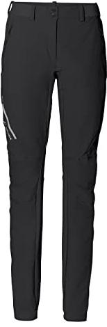 VAUDE Women's Scopi Pants II Hiking Trousers - Lightweight Trekking Trousers with Water-Repellent Material for Hiking and Mountain Tours Black