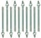 Isolbau Lot de 10 barres d'ancrage M10 x 190 mm - Homologation ETA - Ancrage composite galvanisé avec écrou et rondelle - Ancrage pour charges lourdes